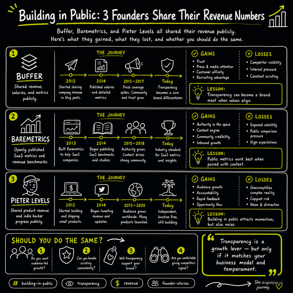 Illustration for Building in Public: 3 Founders Share Their Revenue Numbers