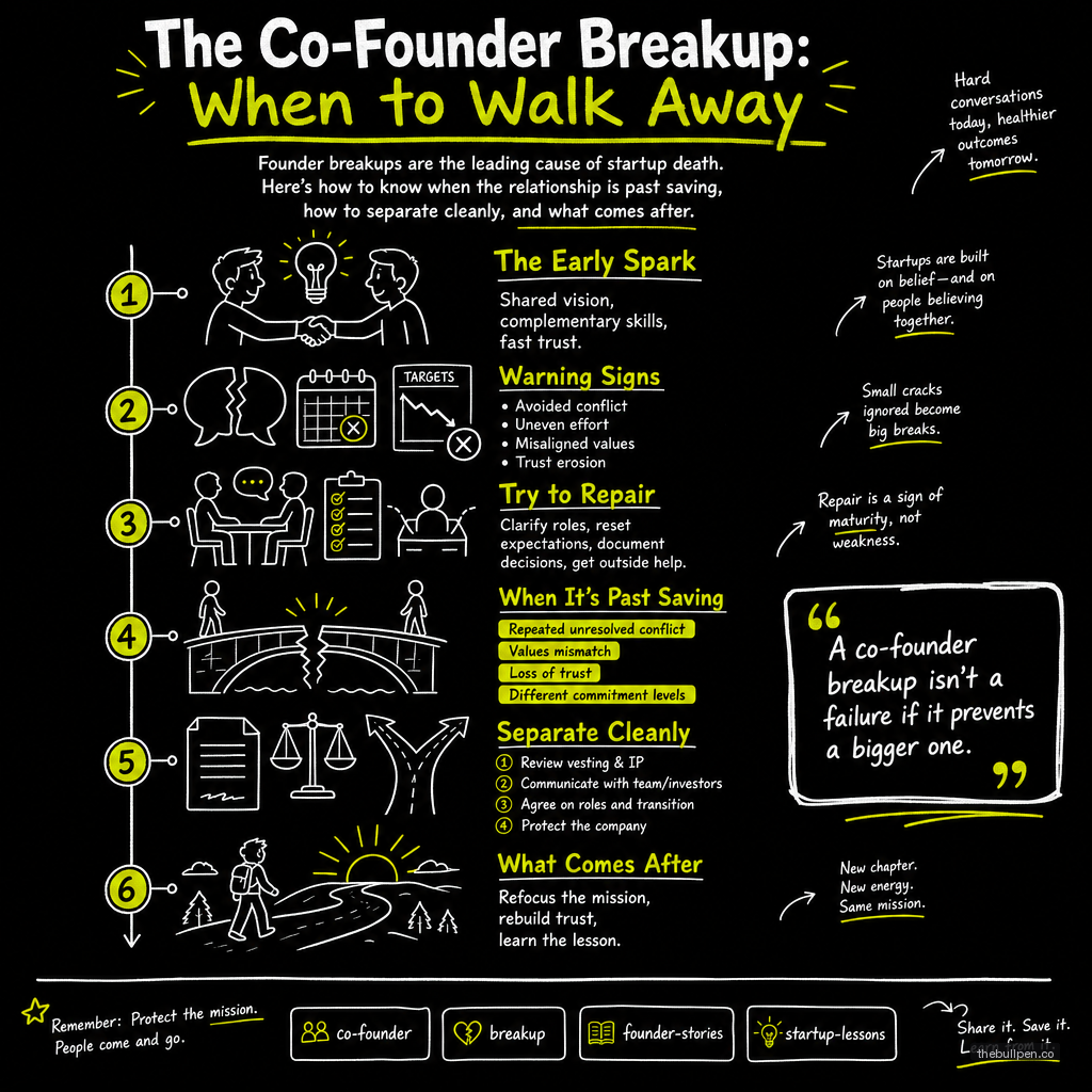Illustration for The Co-Founder Breakup: When to Walk Away