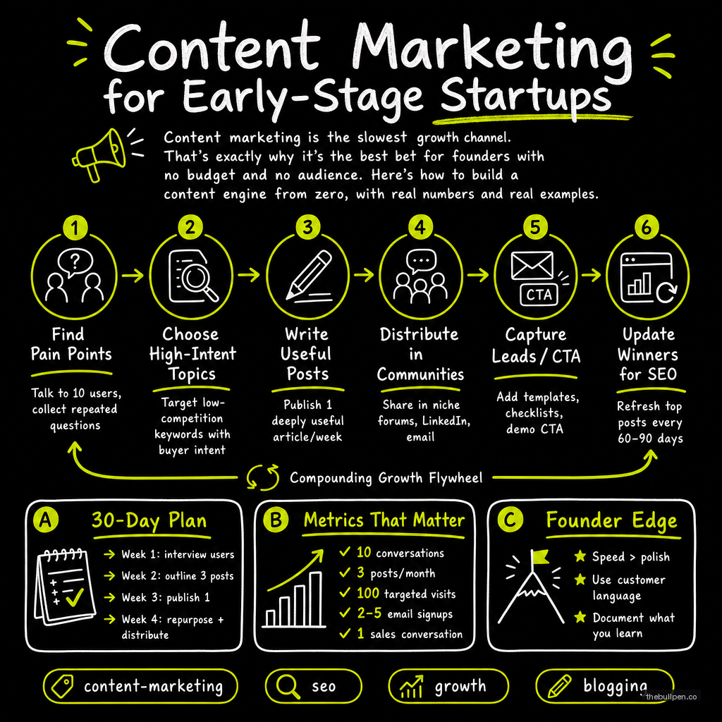 Illustration for Content Marketing for Early-Stage Startups