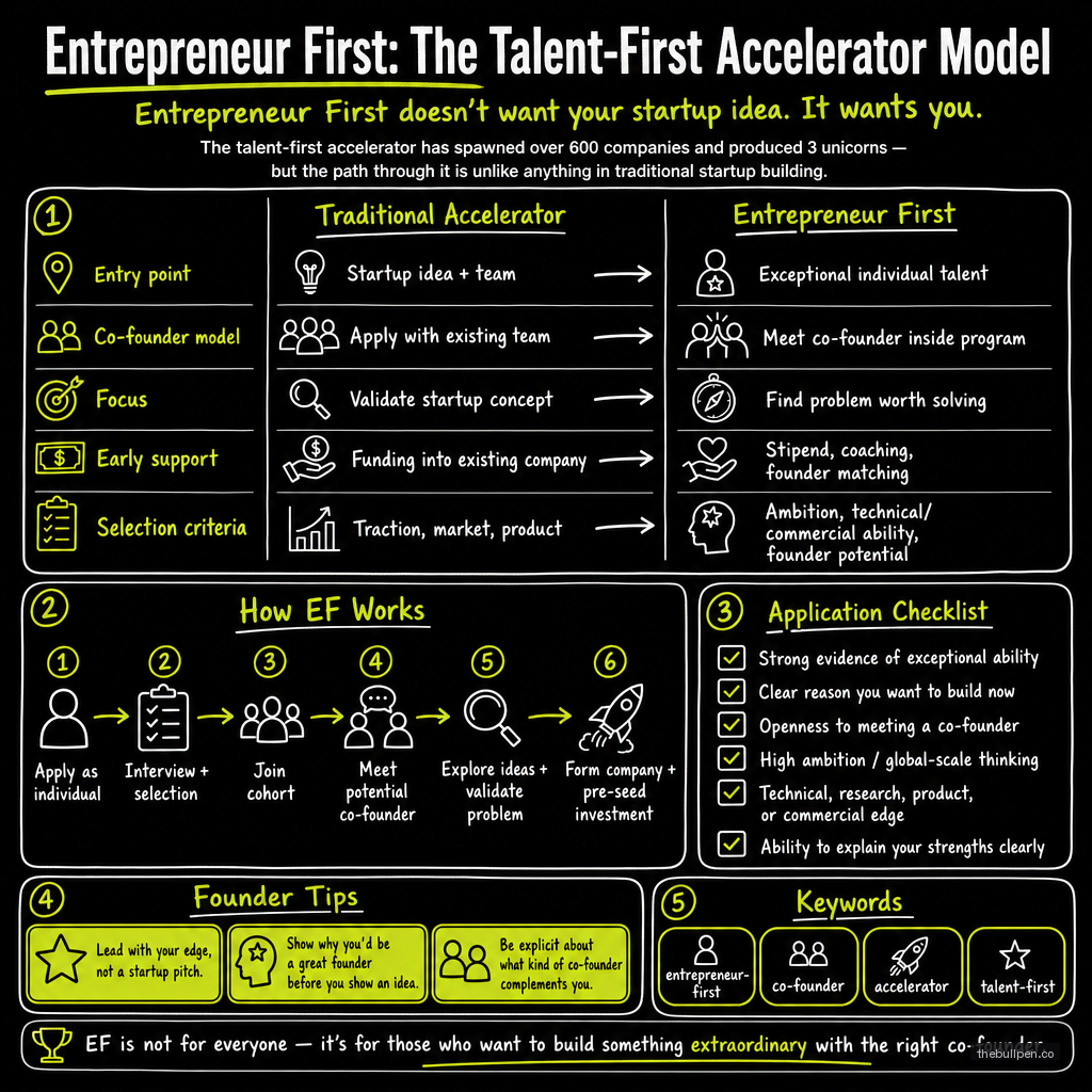 Illustration for Entrepreneur First: The Talent-First Accelerator Model