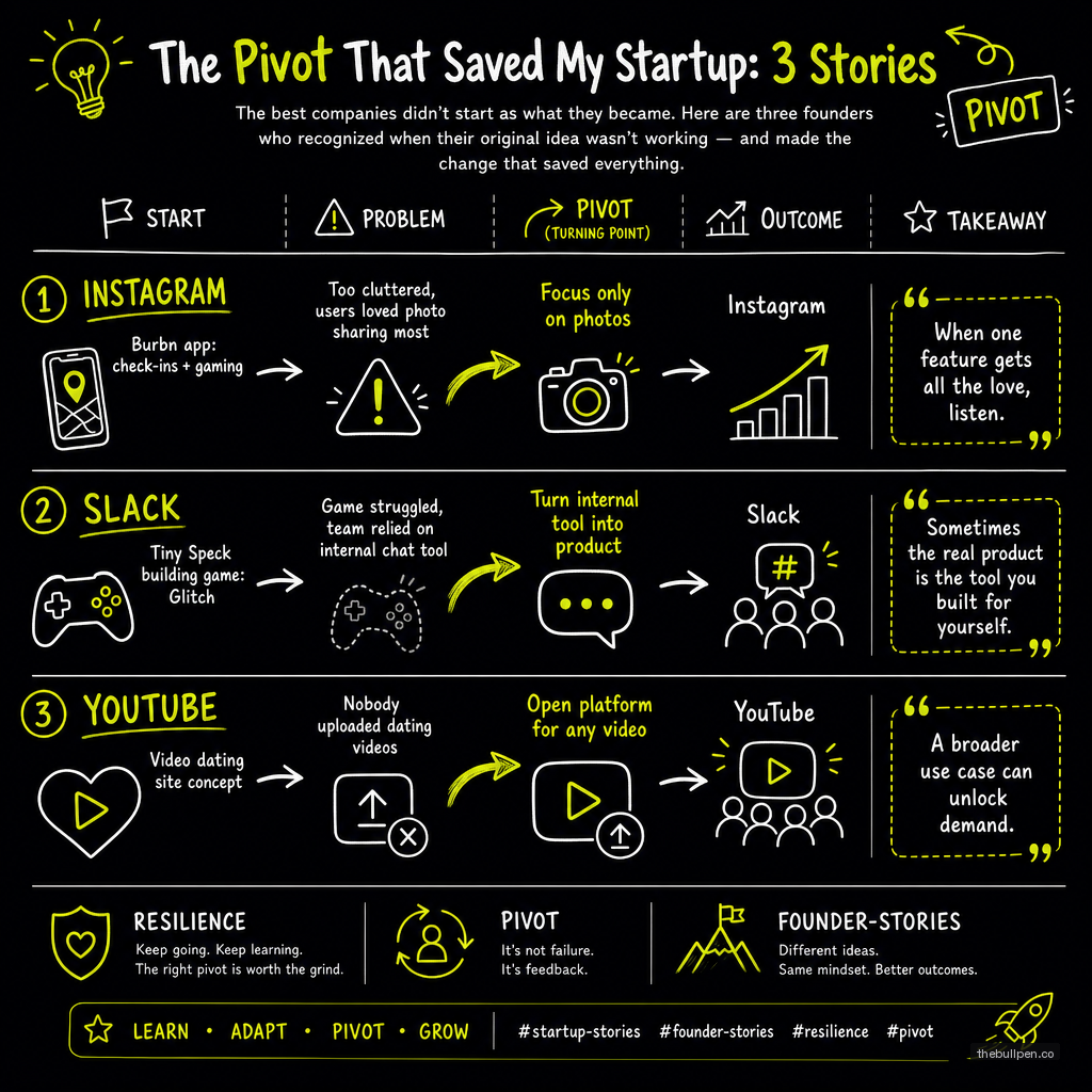 Illustration for The Pivot That Saved My Startup: 3 Stories