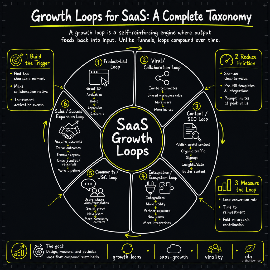 Illustration for Growth Loops for SaaS: A Complete Taxonomy