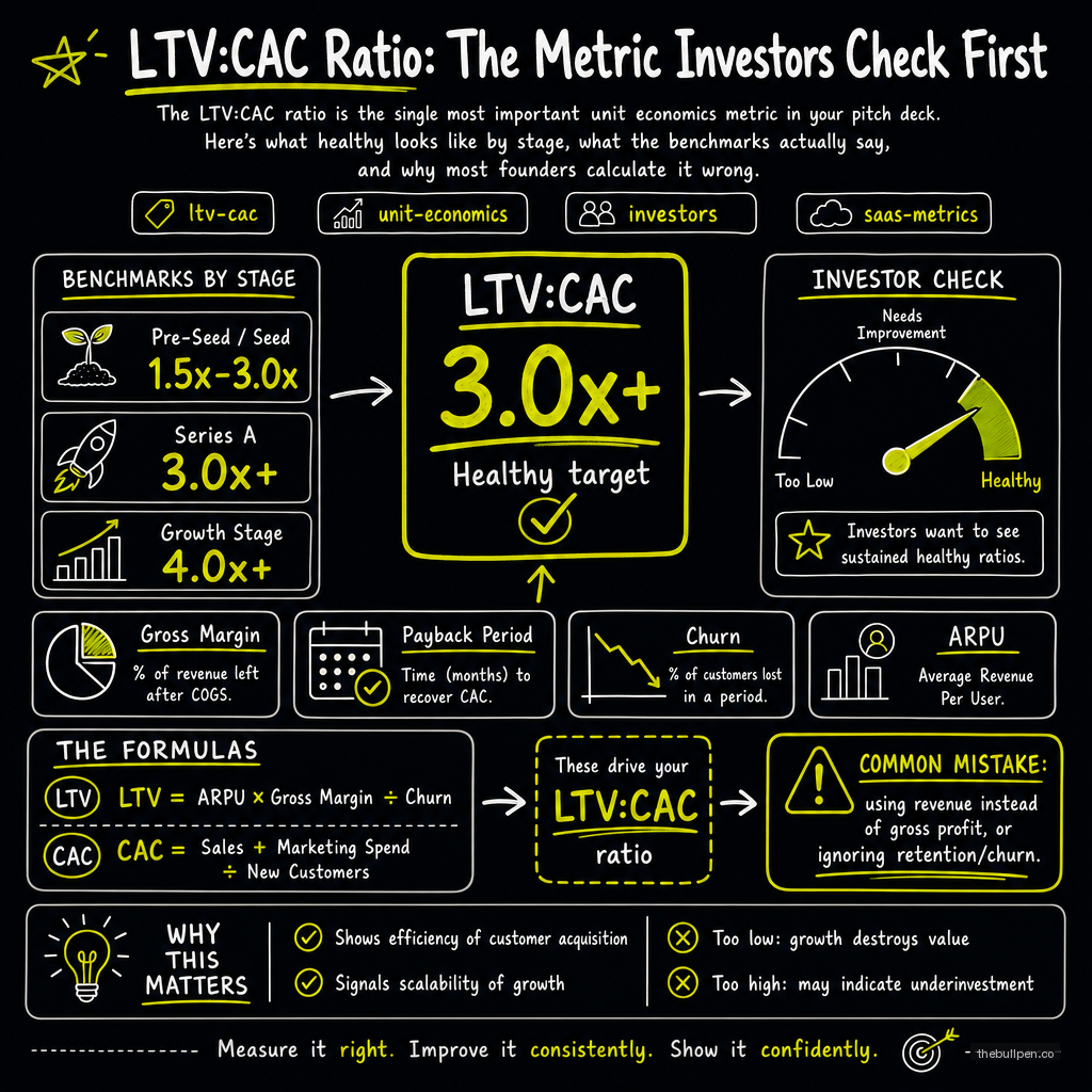 Illustration for LTV:CAC Ratio: The Metric Investors Check First