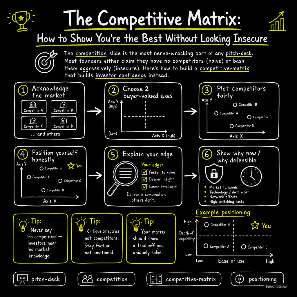Illustration for The Competitive Matrix: How to Show You're the Best Without Looking Insecure