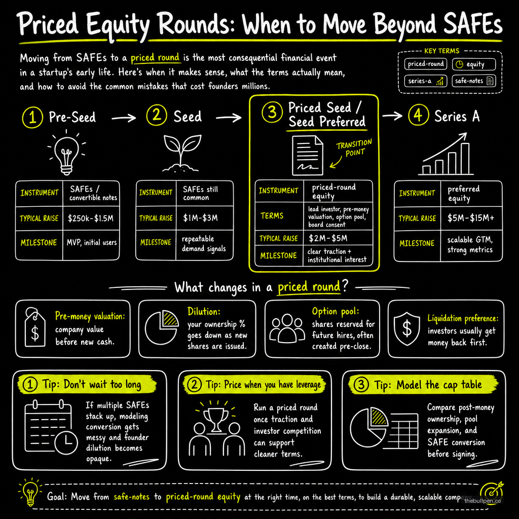 Illustration for Priced Equity Rounds: When to Move Beyond SAFEs