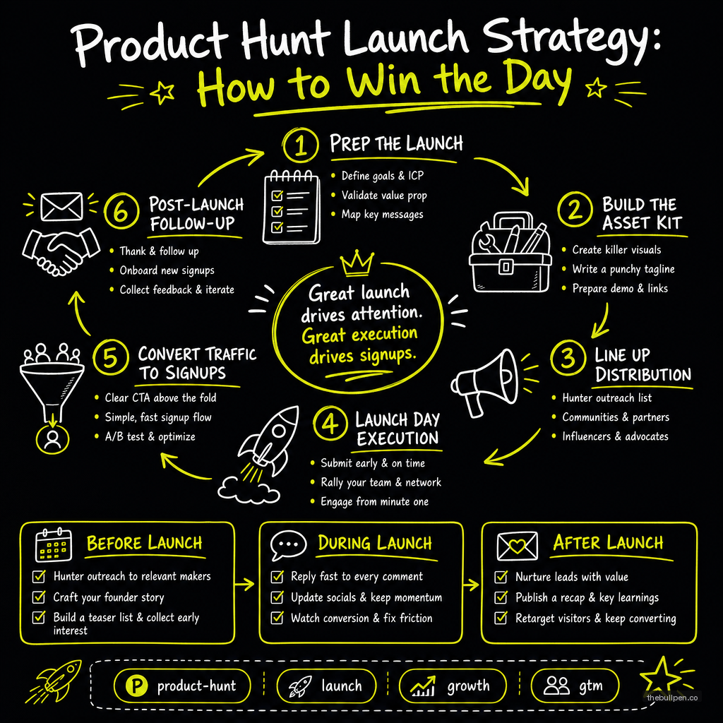 Illustration for Product Hunt Launch Strategy: How to Win the Day