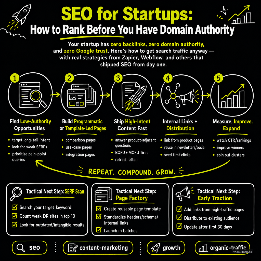 Illustration for SEO for Startups: How to Rank Before You Have Domain Authority