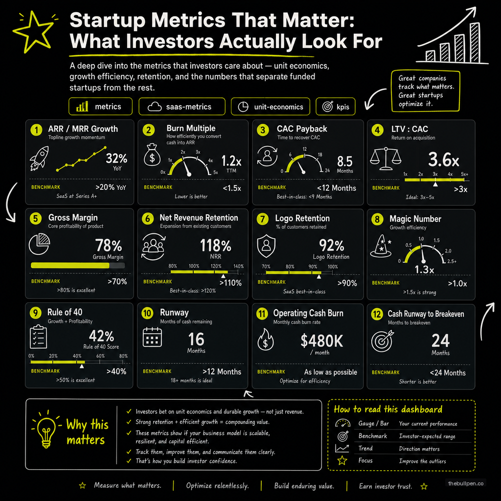 Illustration for Startup Metrics That Matter: What Investors Actually Look For