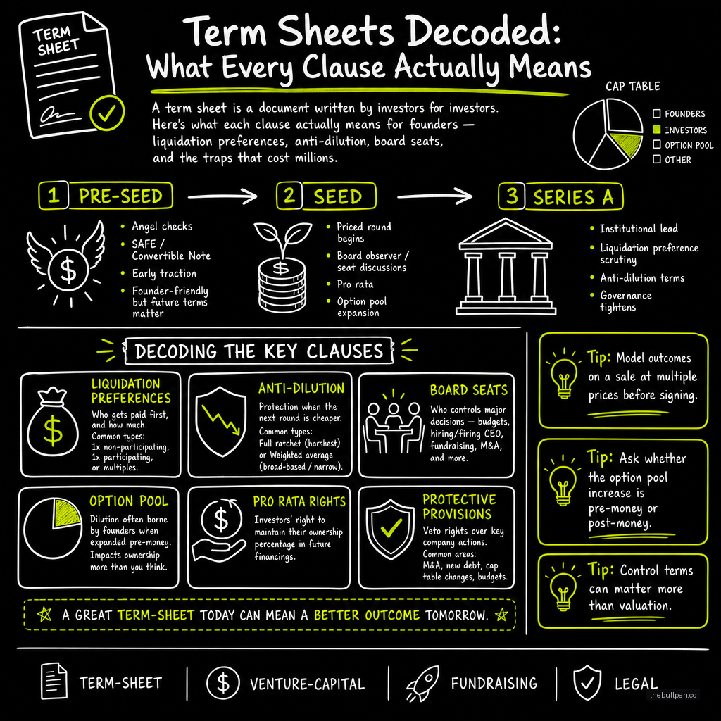 Illustration for Term Sheets Decoded: What Every Clause Actually Means